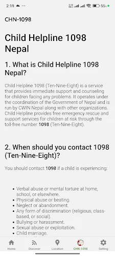 Emergency Child Helpline & Support Services