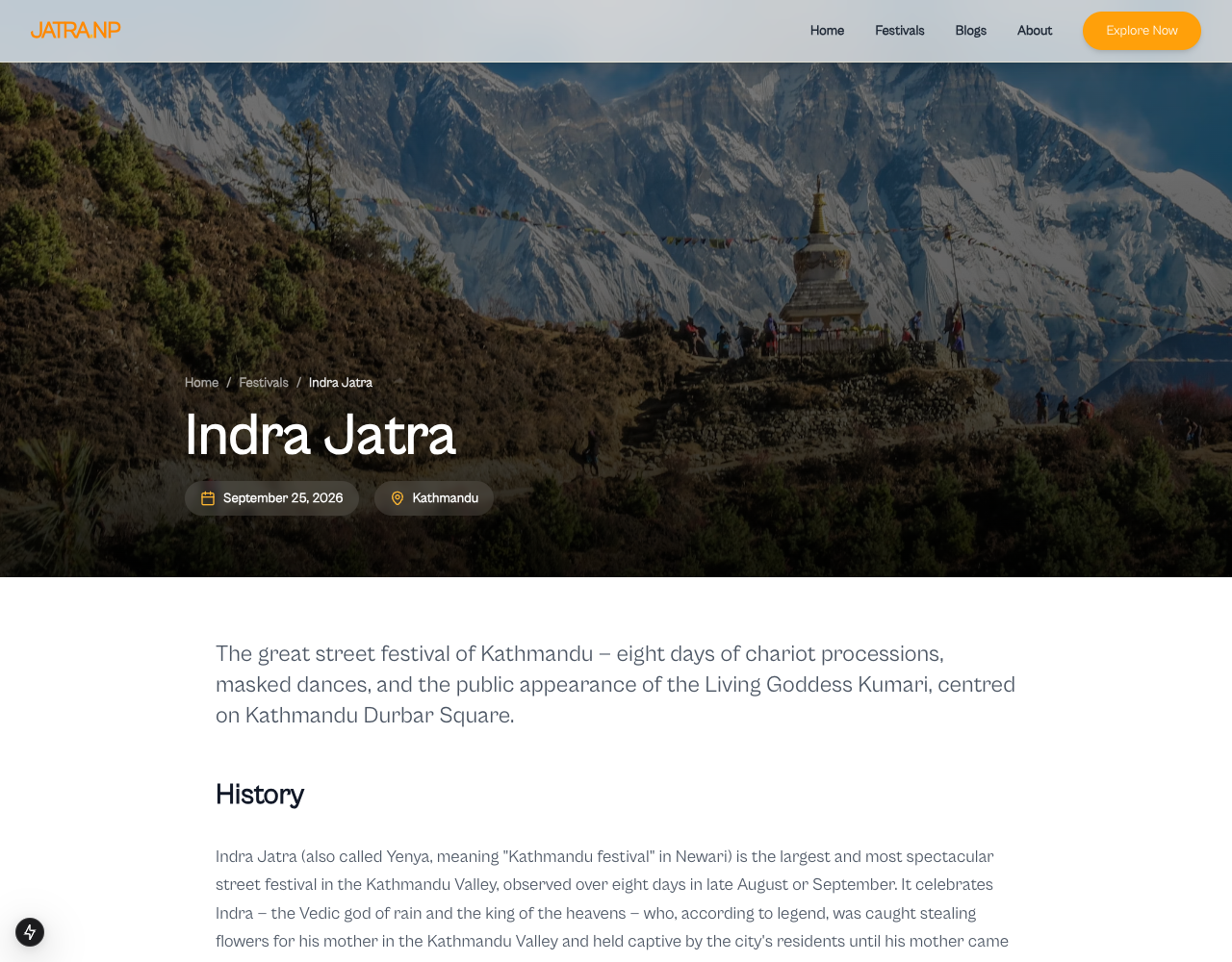 Indra Jatra Detailed Cultural Guide